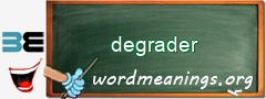 WordMeaning blackboard for degrader